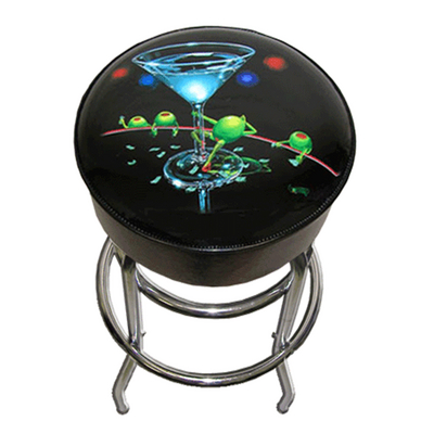 Adult-Themed Game Room Bar Stool Featuring Artwork by Michael Godard