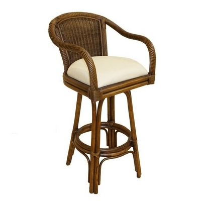 Traditional Rattan & Wicker Builds This Custom Bar Stool From Pelican Reef