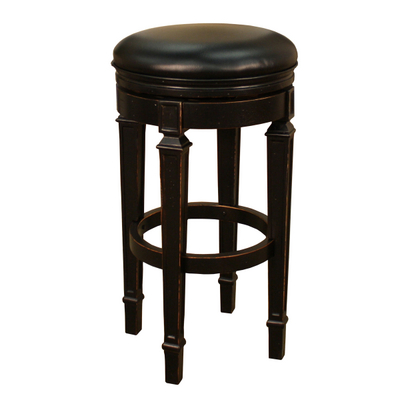 A Backless Swivel Bar Stool With A Vintage Look & Traditional Designs