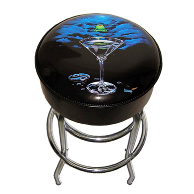 A Fun Michael Godard Game Room Bar Stool From the Best In The Business