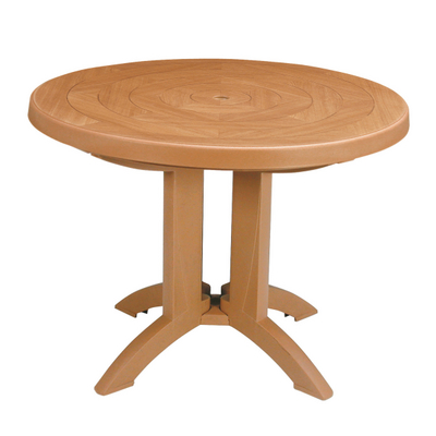 Lovely Commercial Patio Dining Table Offers a Great Look with Geometric Patterns
