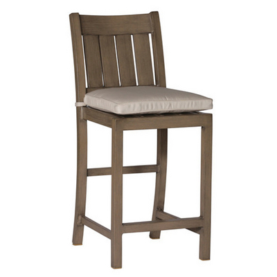 Aluminum Balcony Stools Finished to Appear like Real Mahogany or Weathered Wood