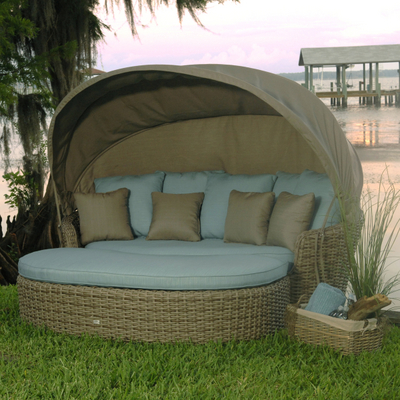 A Daybed Made From All Weather Rattan Wicker - Poolside or Patio