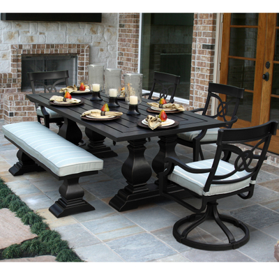 Epic In Style & Proportions, This Patio Dining Set Features an Extravagant Look