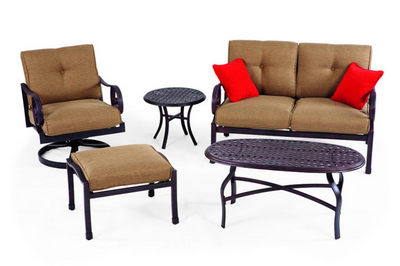 Relax in style on your patio with The Santa Monica Collection by Lyon Shaw