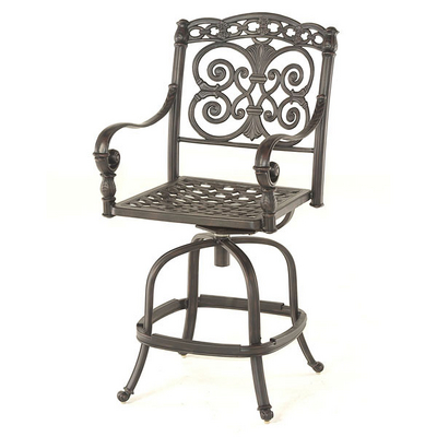 Relax in Style on Your Patio with the Sienna Outdoor Cast Aluminum Bar Stool