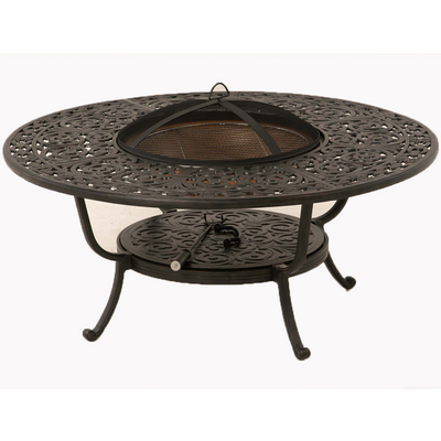 Durable Cast Aluminum Fire Pit With Intricate Details & Ten-Year Warranty