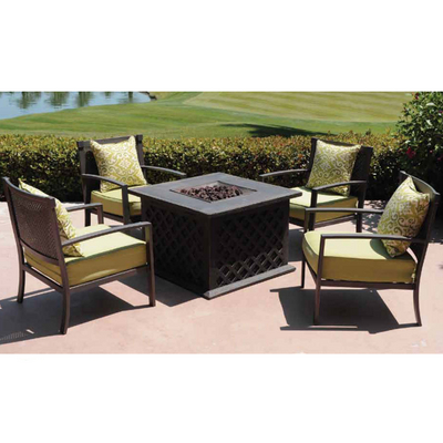 Greek-Inspired Designs Form These Chairs & Fire Pit from Leisure Select