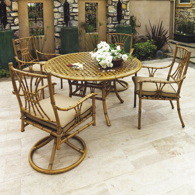 One of a Kind Upscale Tiki Style Patio Dining Set by Gensun
