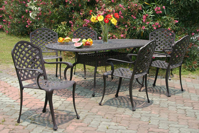 Enjoy your outdoor living area with the Vermont Dining Patio Collection