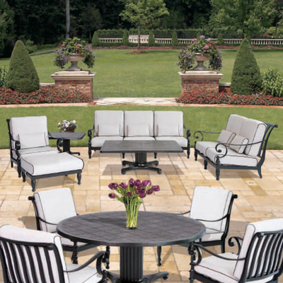 Relax on your patio with The Wakefield Dining Collection by Cast Classics