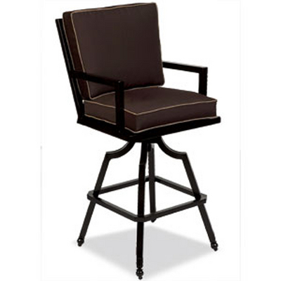 Relax on your patio with The "X" Outdoor Bar Stool by Cast Classics