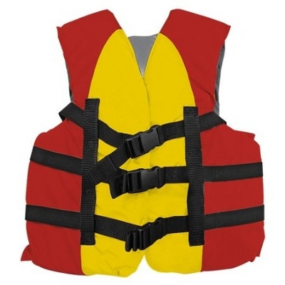 This Traditional Youth Swim Vest is Approved by The U.S. Coast Guard!