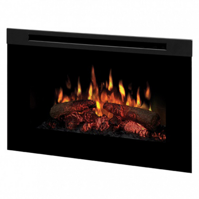 Realistic Flames, Logs & Embers Fill This Modern Low-Profile Electric Firebox