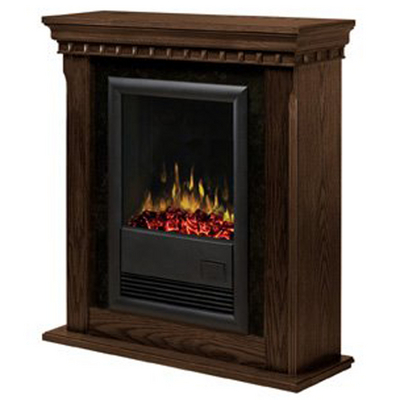 Traditional Mantel Designs Surround This Modern Electric Fireplace from Dimplex