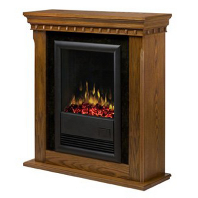 A Smaller Electric Fireplace for Your Home with a Traditional Oak Finish