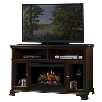 Combination Electric Fireplace & Media Center with Generous Storage Room