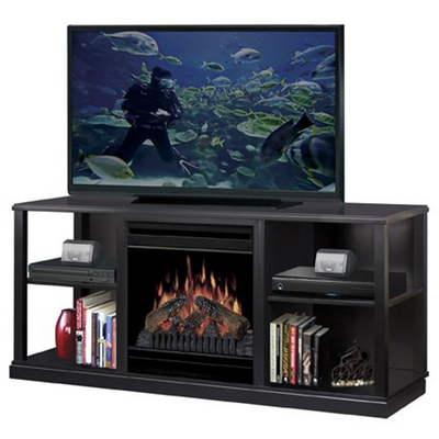 A Contemporary & Functional Electric Fireplace & Media Console Combination