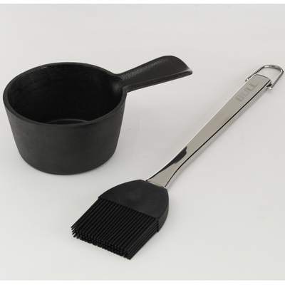 Basting Set Includes Cast-Iron Sauce Pot & Basting Brush