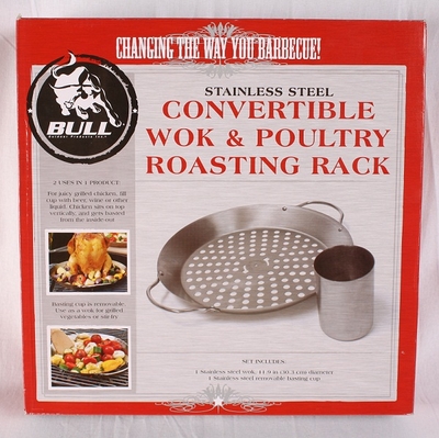 This Innovative Grill Accessory Doubles As A Wok & Vertical Poultry Roaster/Baster