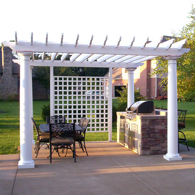 Sophisticated Grill Island & Pergola will Impress Any Guests & Visiting In-Laws