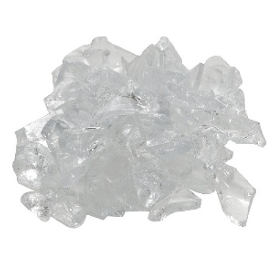 A Large 20 Lb. Bag of Clear Crystal Fire Glass for Your Fire Pit or Fireplace