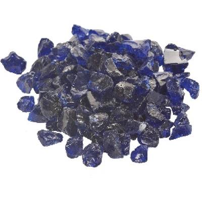 A Large 20 Lb. Bag of Dark Blue Fire Glass for Your Fire Pit or Fireplace