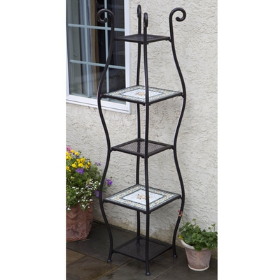 Features Vintage Wrought Iron Around Beautiful Mosaics of Handcrafted Marble