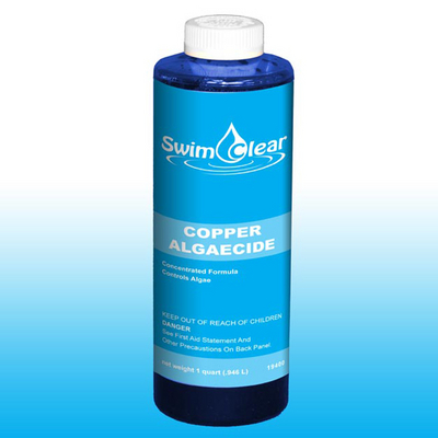 Keep  your swimming pool clean this summer with copper  algaecide