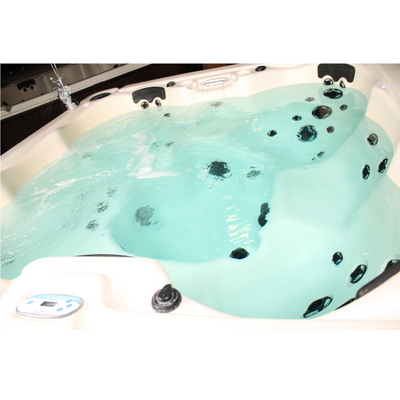 A 6-Person Hot Tub with a Cascading Waterfall, LED Lights & 51 Total Jets