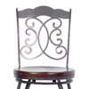 Athena Autumn Rust Bar Stool w/ Wood Seat