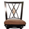 Brookside Diamond Fossil Back Bar Stool