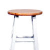 Roundtop White/Natural Bar Stool