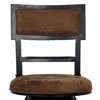 Trenton Black/Bear Microfiber Bar Stool