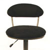 Venus (w/ Back) Black Suede Bar Stool