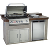 Power-Q Raised Back Grill Island - Stucco