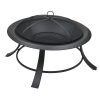 Black Steel Wood Burning Fire Pit