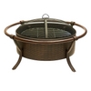 Bronze Basket Weave Wood Burning Fire Pit