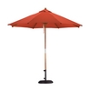 9' Wood Pulley Market Umbrella