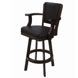 Backed Swivel Bar Stool - Cappuccino