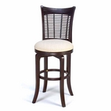 Bayberry Wicker Dark Cherry Swivel Bar Stool