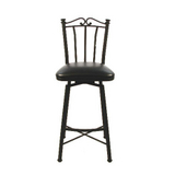 Laguna Matte Black Bar Stool