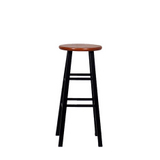 Roundtop Black/Cherry Bar Stool
