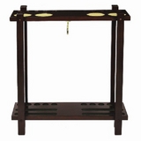 Straight Floor Cue Rack - English Tudor
