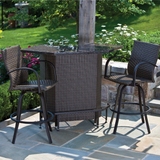 Mezzo Wicker Outdoor Bar Set