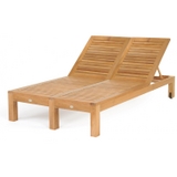 Teak Double Chaise Lounge