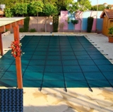 Rectangle Safety Cover - Blue Mesh