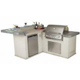 Jr Gourmet-Q Grill Island - Stucco