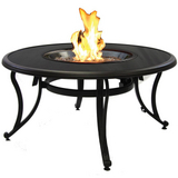 Black Glass Fire Pit Table