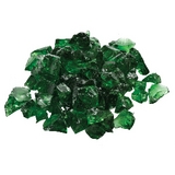Dark Green Fire Glass